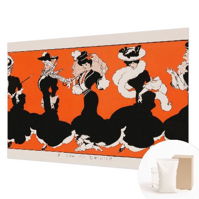 Papier peint photographique salon avec un motif d'inspiration féminine adapté aux tenues de femme