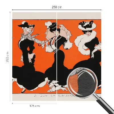Papier peint photographique salon avec un motif d'inspiration féminine adapté aux tenues de femme