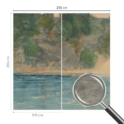 Papier peint photo sur tissu non tissé rivage tropical