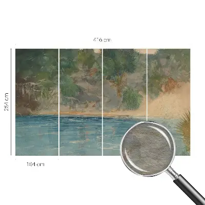 Papier peint photo sur tissu non tissé rivage tropical