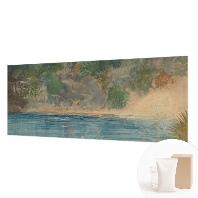 Décoration murale panoramique intissé avec un motif de littoral tropical