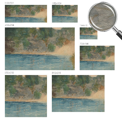 Décoration murale panoramique intissé avec un motif de littoral tropical