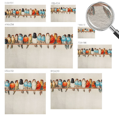 Papier peint panoramique intissé Vtáky na konári