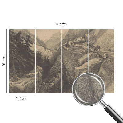 Papier peint panoramique de haute qualité Malebné hory