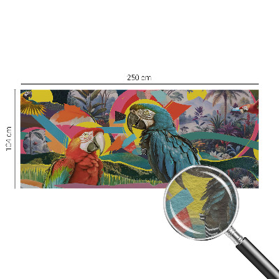 Papier peint panoramique facile à poser Exotické vtáky