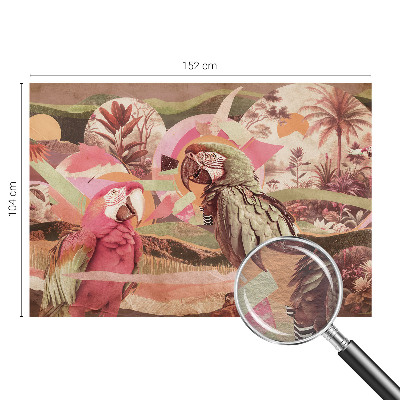 Papier peint photographique avec un motif d'oiseaux tropicaux