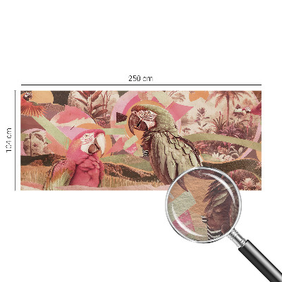 Papier peint photographique avec un motif d'oiseaux tropicaux