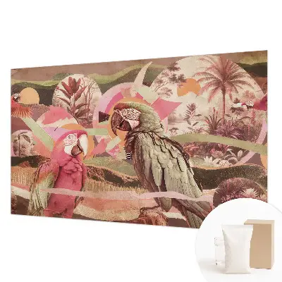 Papier peint intissé oiseaux tropicaux