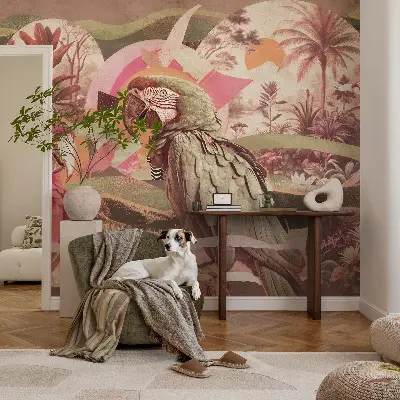 Papier peint intissé oiseaux tropicaux