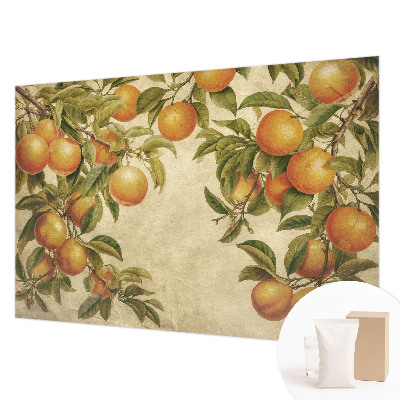 Décoration murale panoramique intissé avec un motif de branches de fruits