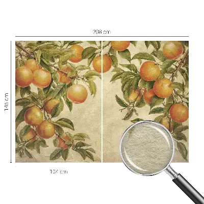 Papier peint photo imprimé sur tissu non tissé branches fruitières
