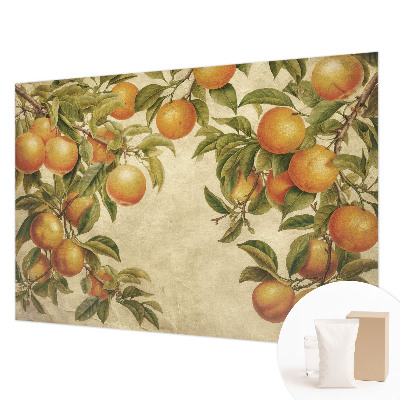 Décoration murale panoramique intissé avec un motif de branches de fruits
