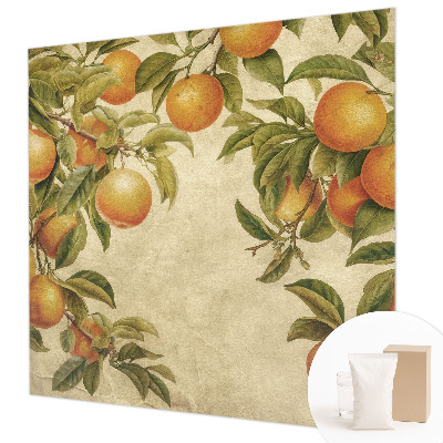 Décoration murale panoramique intissé avec un motif de branches de fruits