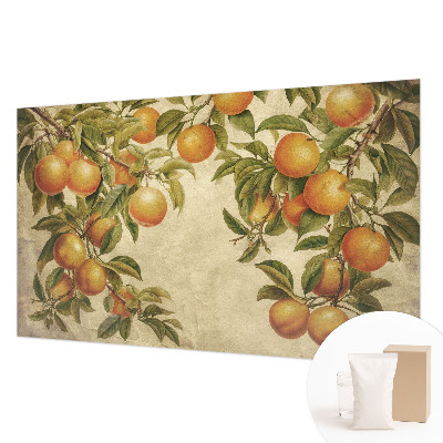 Décoration murale panoramique intissé avec un motif de branches de fruits