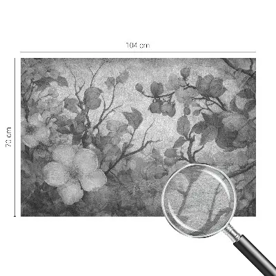 Papier peint photographique sur tissu non tissé branche de fleur