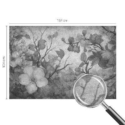Papier peint photographique sur tissu non tissé branche de fleur