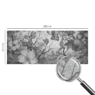 Papier peint photographique sur tissu non tissé branche de fleur