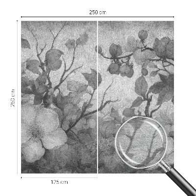 Papier peint photographique sur tissu non tissé branche de fleur