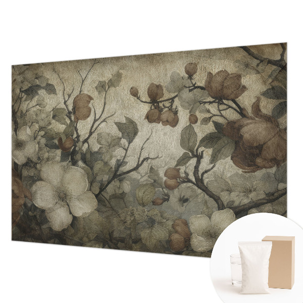 Papier peint chambre moderne avec un motif floral