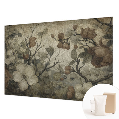 Papier peint chambre moderne avec un motif floral
