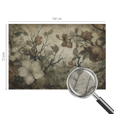 Papier peint chambre moderne avec un motif floral