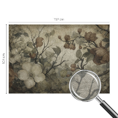 Papier peint chambre moderne avec un motif floral