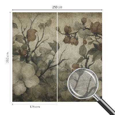 Papier peint chambre moderne avec un motif floral