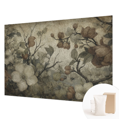 Papier peint chambre moderne avec un motif floral