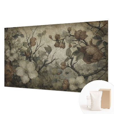 Papier peint chambre moderne avec un motif floral