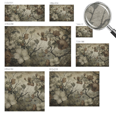 Papier peint chambre moderne avec un motif floral