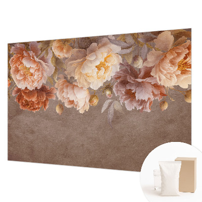 Papier peint panoramique intissé avec un motif floral élégant