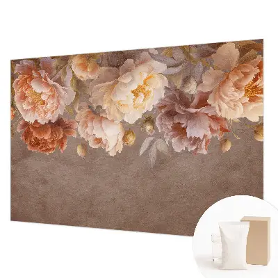Papier peint photo sur tissu non tissé élégance florale