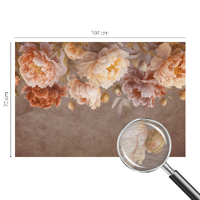 Papier peint panoramique intissé avec un motif floral élégant