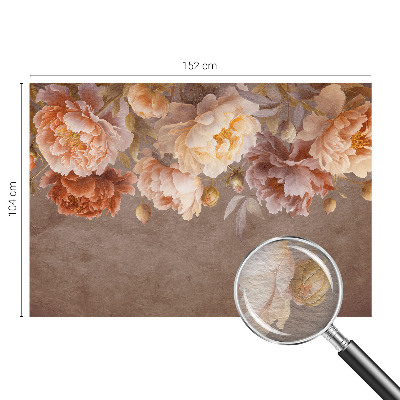 Papier peint panoramique intissé avec un motif floral élégant