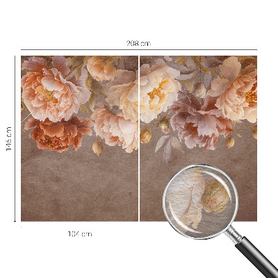 Papier peint panoramique intissé avec un motif floral élégant