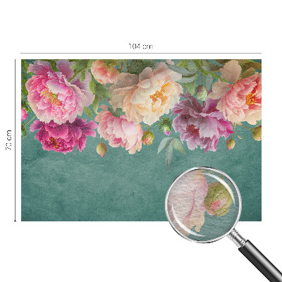 Papier peint panoramique chambre avec motif floral élégant