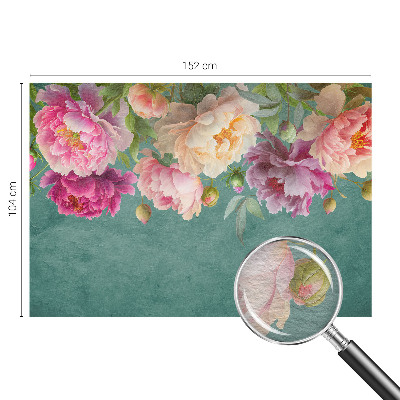 Papier peint panoramique chambre avec motif floral élégant