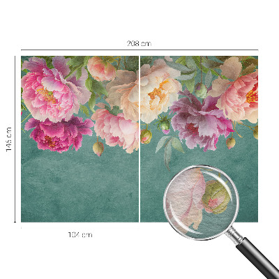 Papier peint panoramique chambre avec motif floral élégant