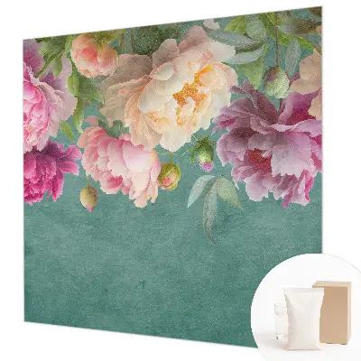 Papier peint panoramique chambre avec motif floral élégant