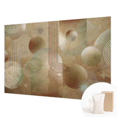 Papier peint panoramique chambre adulte avec un motif géométrique