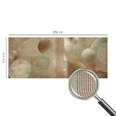 Papier peint panoramique chambre adulte avec un motif géométrique