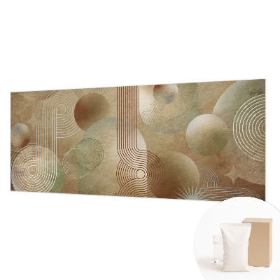 Papier peint panoramique chambre adulte avec un motif géométrique