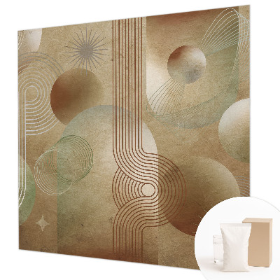 Papier peint panoramique chambre adulte avec un motif géométrique