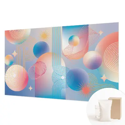 Papier peint photo sur tissu non tissé abstraction colorée