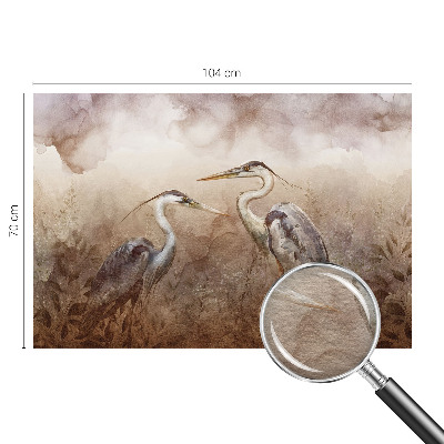 Papier peint panoramique enfant avec un motif d'oiseaux élégants
