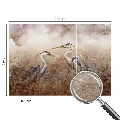 Papier peint photo grand format pour le mur Oiseaux élégants
