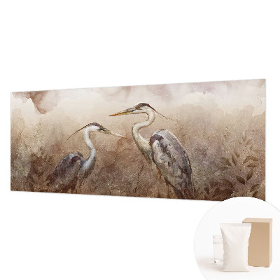 Papier peint panoramique enfant avec un motif d'oiseaux élégants