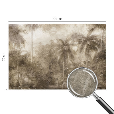 Papier peint panoramique haut de gamme avec un motif de paysage exotique