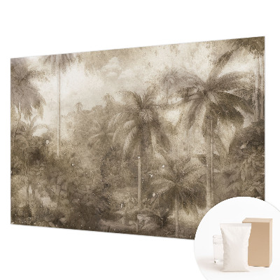 Papier peint panoramique haut de gamme avec un motif de paysage exotique