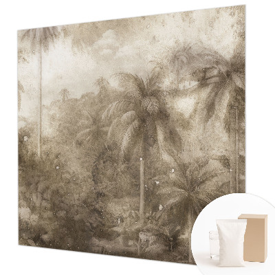 Papier peint panoramique haut de gamme avec un motif de paysage exotique